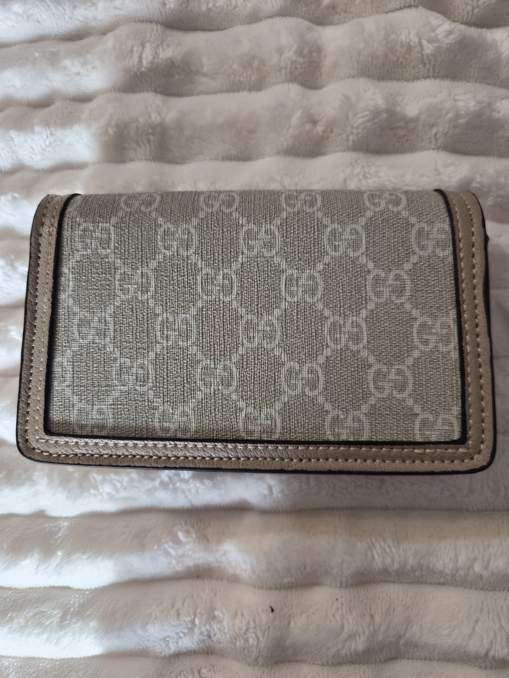 Gucci Beige/Light Taupe Monogram Card Case